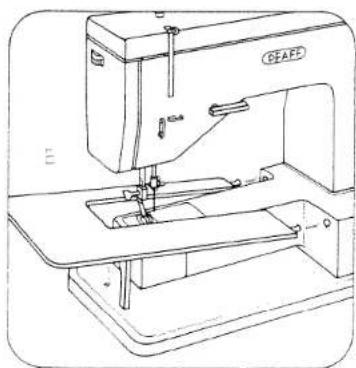 PFAFF 1199 - Attaching the work support, Model 1199/1209 - 4