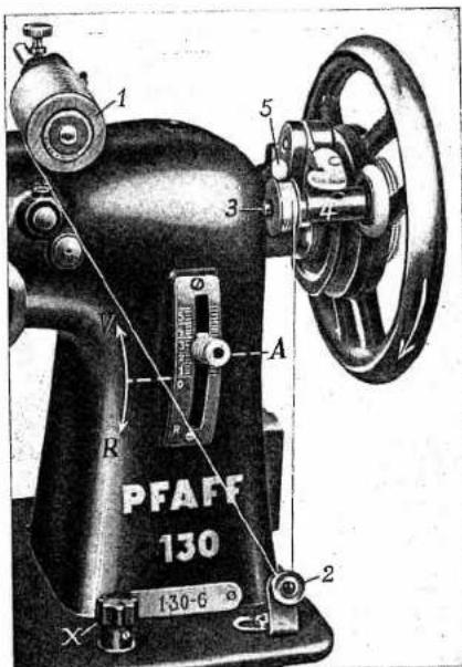 PFAFF 130-6 - To wind the bobbin (Fig. 6) - 3