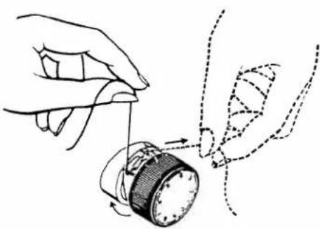 PFAFF 297-1 - Engaging and disengaging the sewing mechanism for bobbin winding - 16
