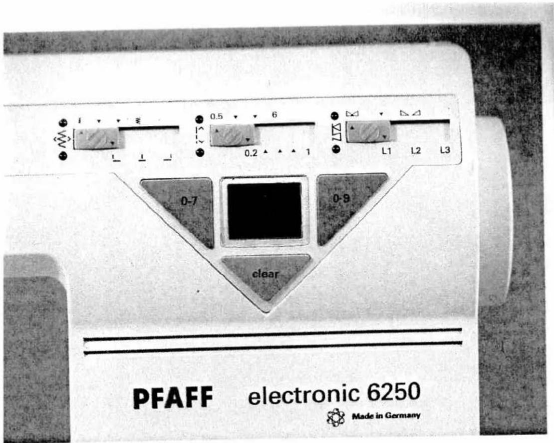 PFAFF 6250 - Operating the sewing machine - 2