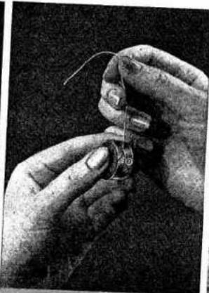 PFAFF 92 - Inserting a Full Bobbin into the Bobbin Case - 2