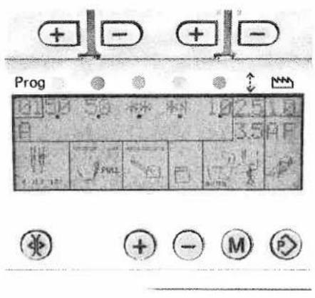 PFAFF coverlock 4872 - Changing and storing the stitch length setting - 1