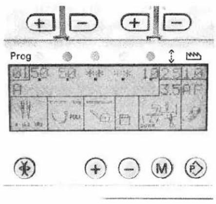 PFAFF coverlock 4872 - Activating the stitch programs programmable memories - 1