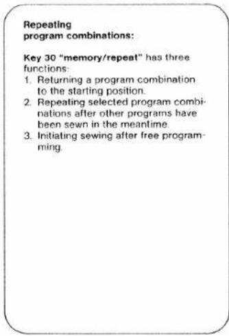 PFAFF creative 1472 - Cancelling a program combination: - 6