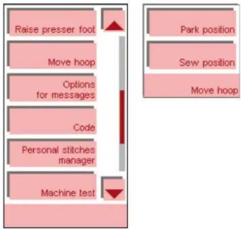 PFAFF creative 2170 - Context menu - 4