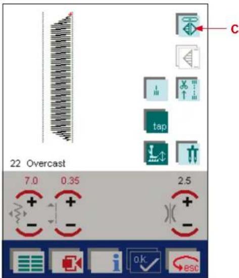 PFAFF creative 2170 - Reducing the width - 3