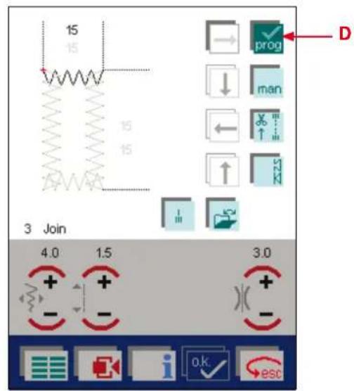 PFAFF creative 2170 - Sewing Maxi stitches with a twin needle - 5