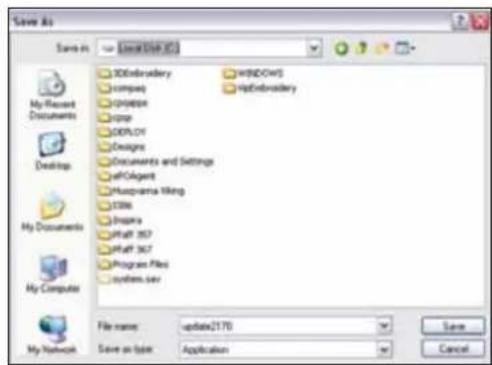 PFAFF creative 2170 - Create a folder to save in - 2