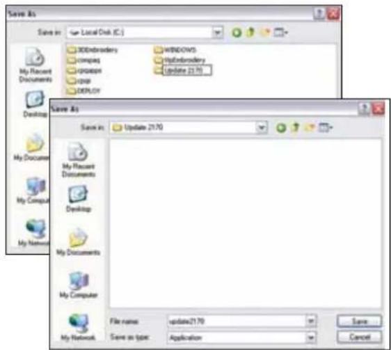 PFAFF creative 2170 - Create a folder to save in - 4