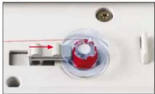 PFAFF creative 2170 - Winding a bobbin through the needle - 3