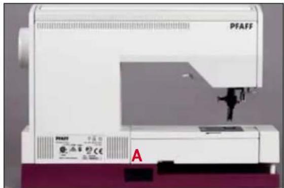 PFAFF creative 2170 - Connecting the embroidery unit Embroidery unit socket - 2