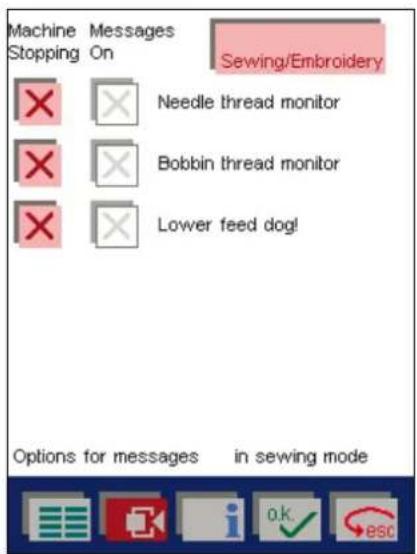 PFAFF creative 2170 - Context menu - 5