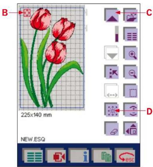 PFAFF creative 2170 - Positioning of designs in the embroidery hoop - 2