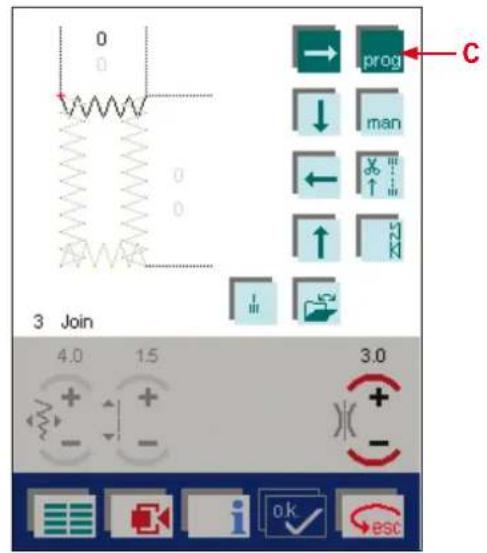PFAFF creative 2170 - Sewing Maxi stitches with a twin needle - 4