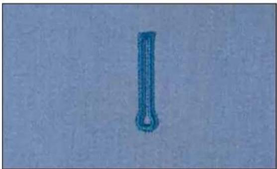 PFAFF creative 2170 - Eyelet buttonhole with gimp thread - 3