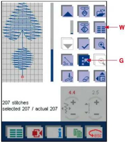 PFAFF creative 2170 - Combining single parts of patterns - 1