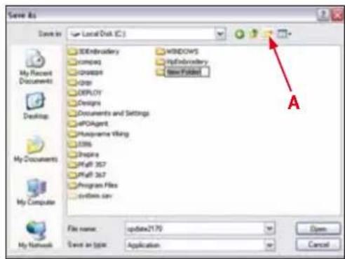 PFAFF creative 2170 - Create a folder to save in - 3