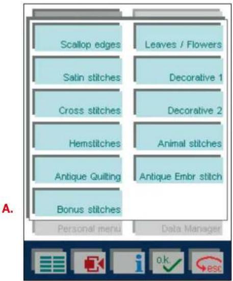 PFAFF creative 2170 - Selecting decorative stitches on your Pfaff creative 2170 - 1