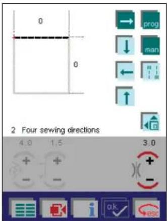 PFAFF creative 2144 - Manual ending of a side seam - 1