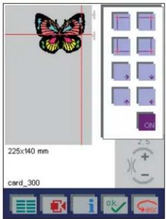 PFAFF creative 2144 - Positioning with the aid of the cross-hair cursor - 1