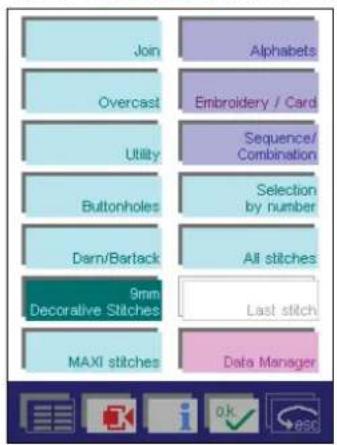 PFAFF creative 2144 - Selecting decorative stitches - 1