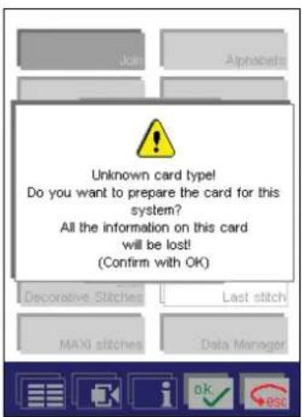 PFAFF creative 2144 - Prepare a creative memory card for saving - 1