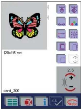 PFAFF creative 2144 - Selecting a design that is stored on a Pfaff creative card: - 5