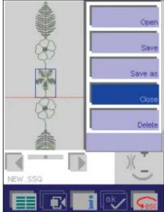 PFAFF creative 2144 - Close a sewing sequence without saving - 1