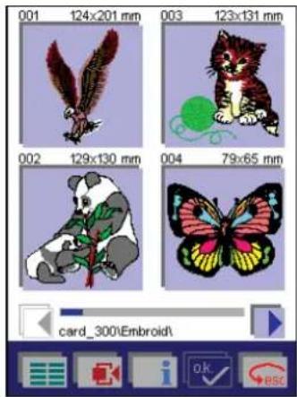 PFAFF creative 2144 - Select a design stored on a card - 2