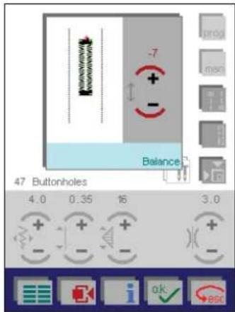 PFAFF creative 2144 - How to correct the buttonhole - 2