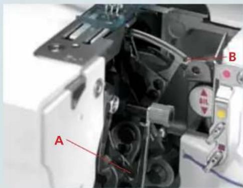 PFAFF creative 4874 - Threading the cover-stitch looper - 3