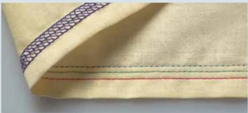 PFAFF creative 4874 - 3-needle cover hem, program 03 - 3