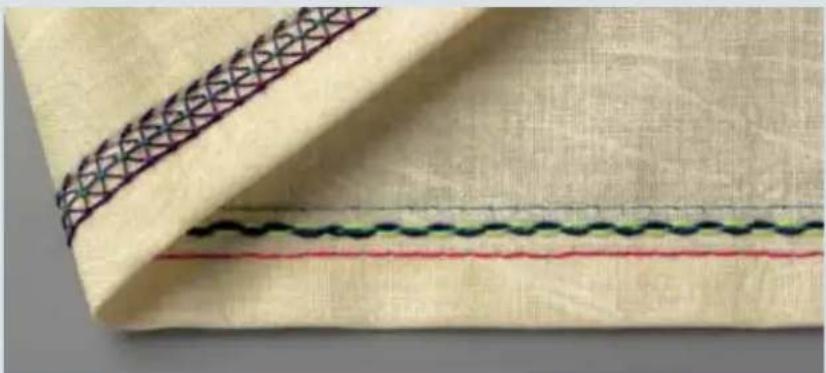 PFAFF creative 4874 - 6-thread deco cover, stitch program 25 - 5