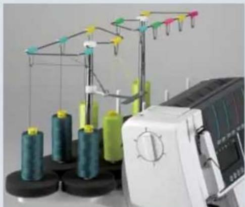 PFAFF creative 4874 - Threading the deco cover threads - 2