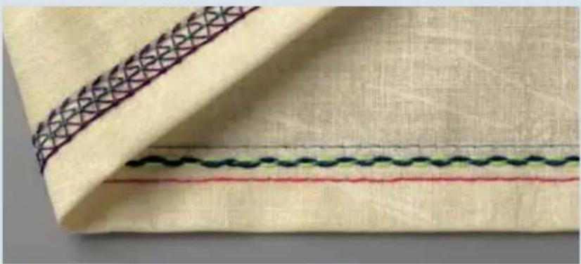 PFAFF creative 4874 - 6-thread deco cover, stitch program 28 - 1