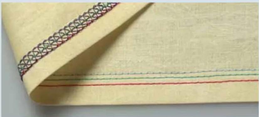 PFAFF creative 4874 - 3-needle cover hem, program 03 - 2