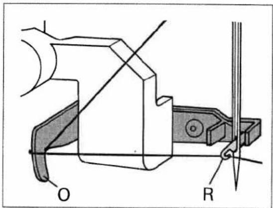 PFAFF creative 7550 - Threading the needle thread - 2