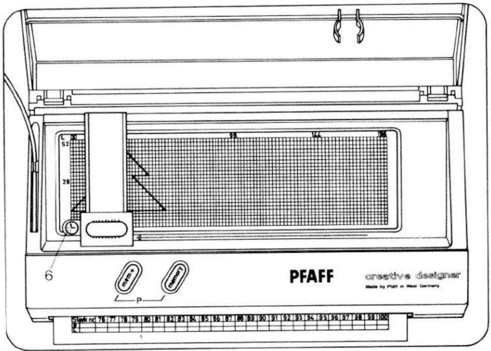 PFAFF creative designer - Adjusting the programming card: - 7