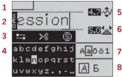 PFAFF expression 2.0 - Delete a stitch or letter in a sequence - 1