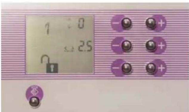 PFAFF expression 2026 - Switching on the "lock" button: - 1
