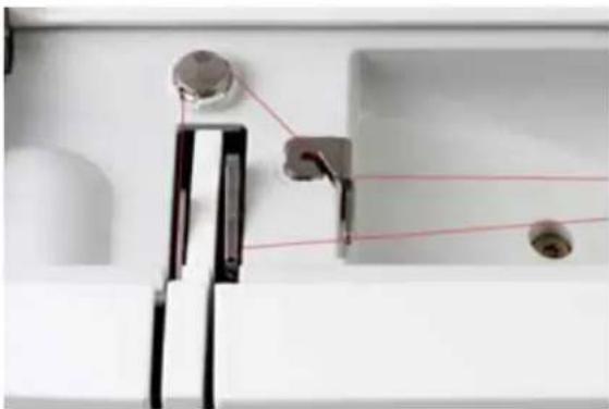 PFAFF expression 2038 - Winding a bobbin through the needle - 1