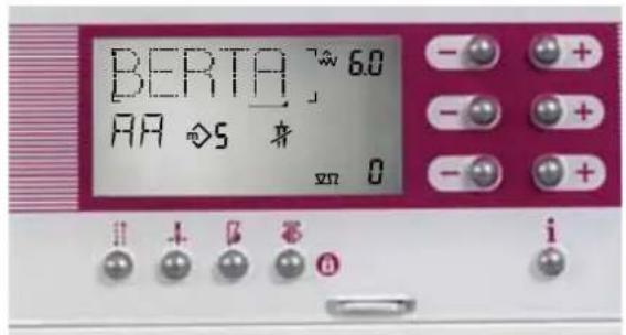 PFAFF expression 2048 - Opening an m-memory - 3