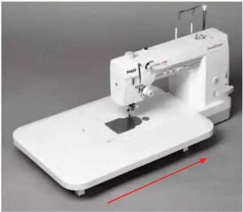 PFAFF GrandQuilter - Attaching the extension table - 1