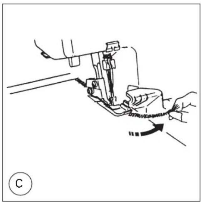 PFAFF hobbylock 4752 - Stitching the beginning of the seam - 1