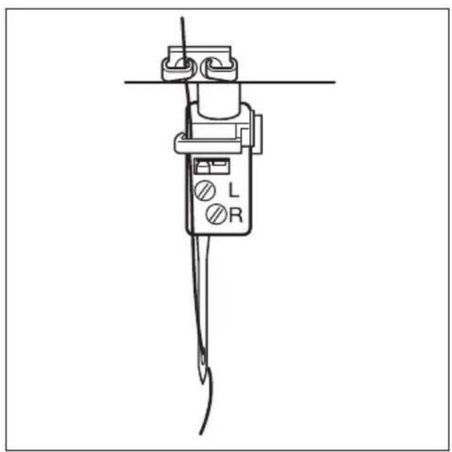 PFAFF hobbylock 4752 - Inserting the left needle - 3