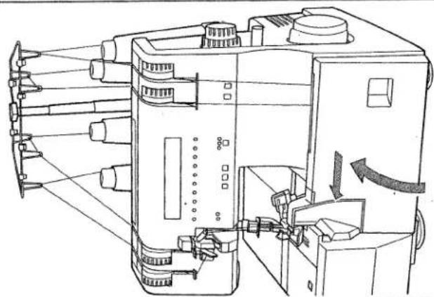PFAFF hobbylock 4860 - Closing the looper cover - 1