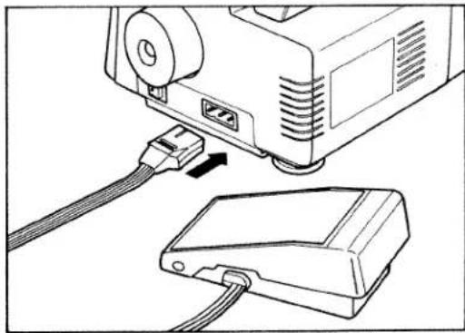 PFAFF hobbylock 774 - b. Fitting the foot controller - 1