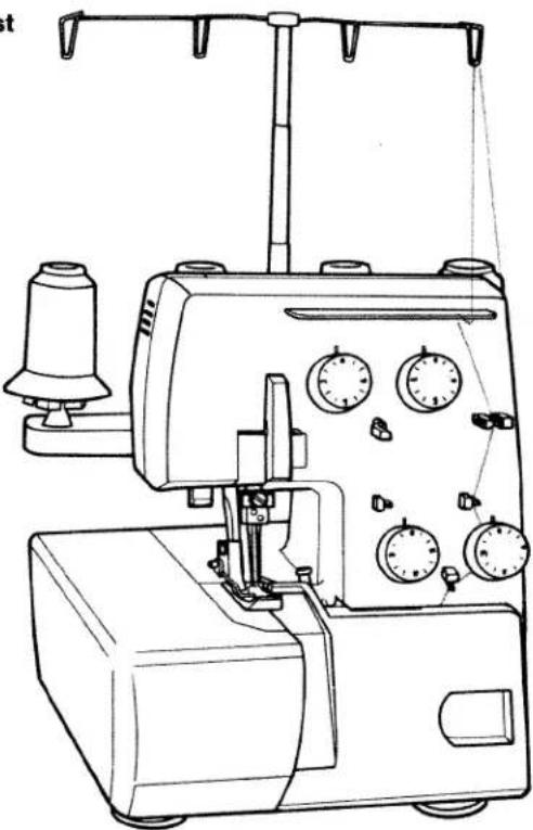 PFAFF hobbylock 774 - Threading the left lower looper first - 2