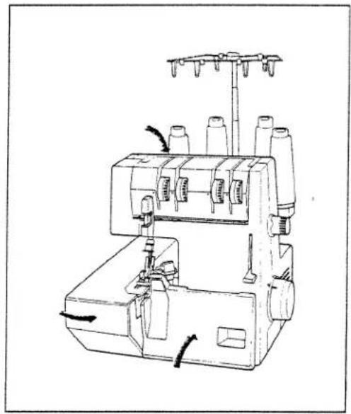 PFAFF hobbylock 787 - Thread spool change on threaded machine - 1