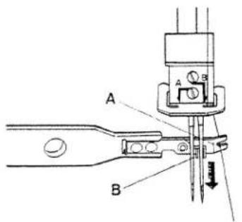 PFAFF hobbylock 787 - Threading the left needle - 1